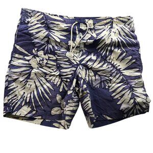 Polo Sport Ralph Lauren Men Swim Shorts Medium Tropical Hawaiian Swimwear Purple